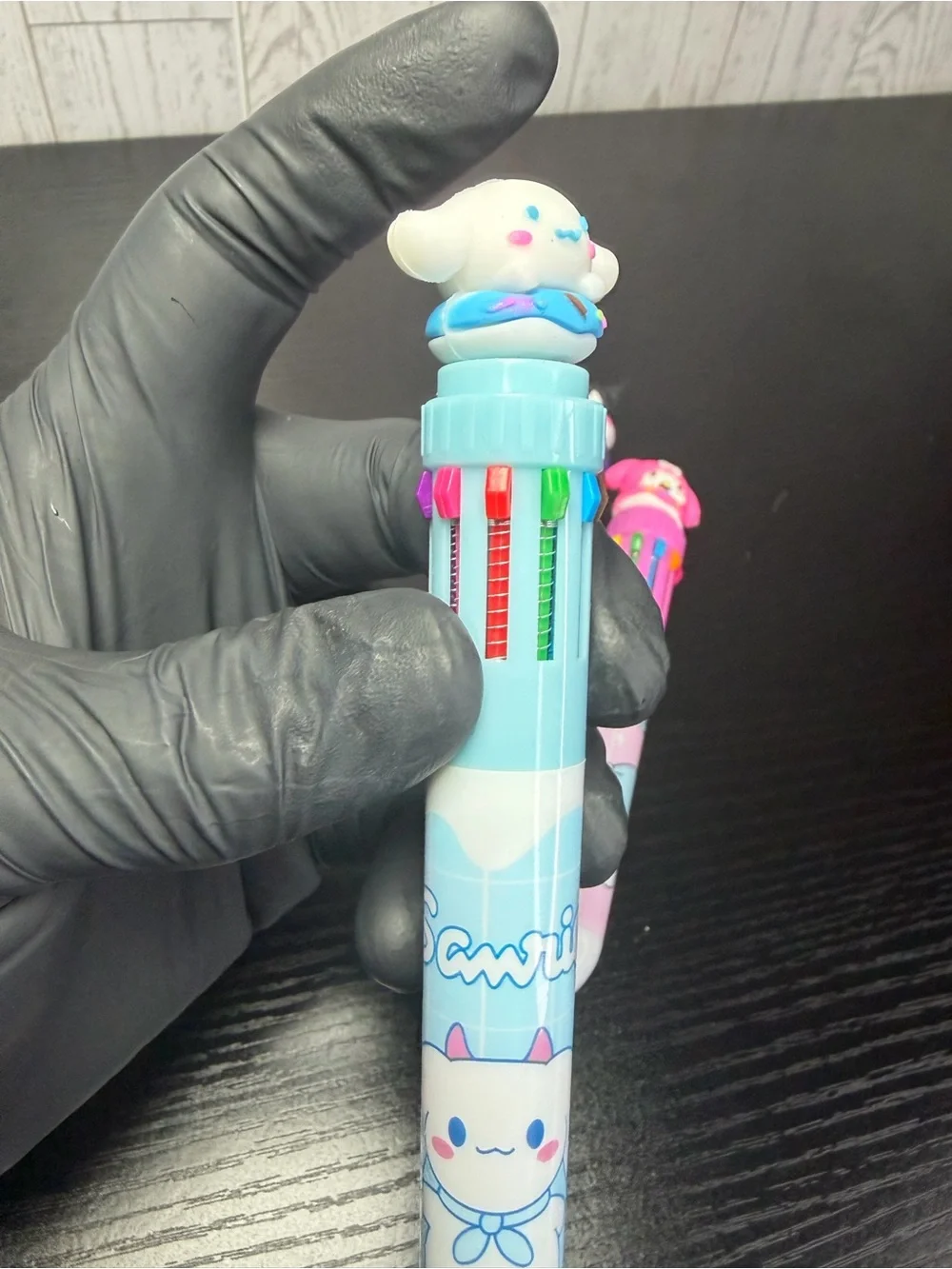 3 NEW Sanrio Pastel Multi-Ink Character Pens - Blue, Purple, Pink